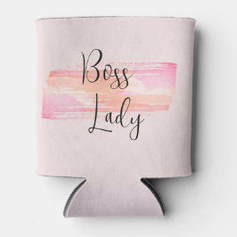 水彩画絵を描線ボスレディ 缶クーラー