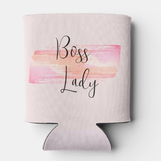 水彩画絵を描線ボスレディ 缶クーラー (裏面)