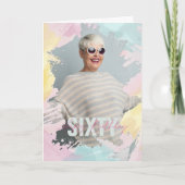 水彩画絵を描線誕生日枠 | フォト カード (正面)