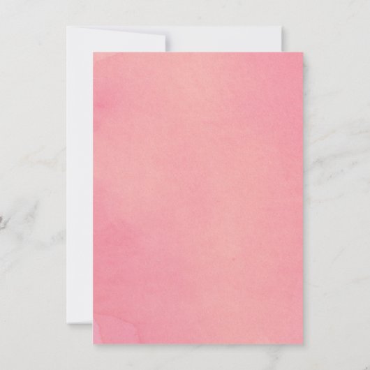 水彩画絵を描術子供の誕生日パーティー 招待状 (裏面)