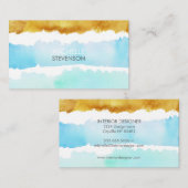 水彩画絵を描面・内装名刺 名刺 (正面/裏面)
