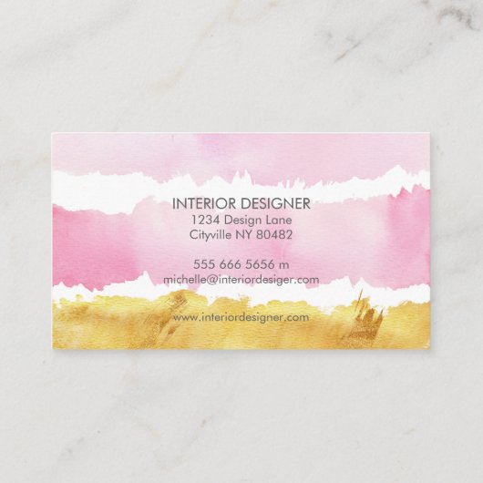 水彩画絵を描面・内装名刺 名刺 (裏面)