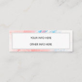 水彩画絵画像ソーシャルメディア スキニー名刺 (裏面)