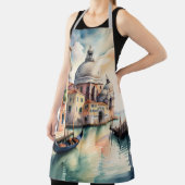 水彩画絵画色のヴェネツィアシティシーンゴンドラ エプロン (インサイチュ)