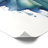 水彩画絵画面VII ポスター (角)