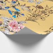 水彩画継ぎ目無し図柄美麗 ラッピングペーパー (角)