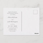 水彩画自然風景結婚式招待状 ポストカード (裏面)