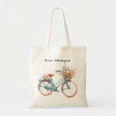 水彩画自転車 トートバッグ (正面)