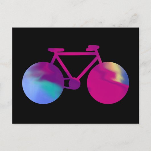 水彩画自転車 ポストカード (正面)
