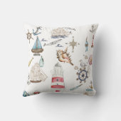 水彩画航海の素セーラー クッション (裏面)