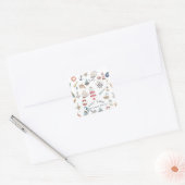 水彩画航海の素セーラー スクエアシール (封筒)