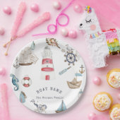 水彩画航海の素セーラー ペーパープレート (パーティー)