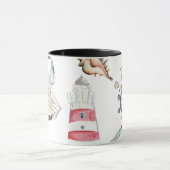 水彩画航海の素セーラー マグカップ (中央)