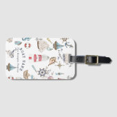 水彩画航海の素セーラー ラゲッジタグ (正面横)