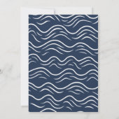 水彩画航海の色男の子1歳の誕生日 招待状 (裏面)