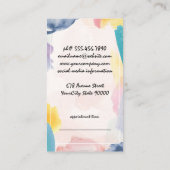 水彩画芸術的線 予約カード (裏面)