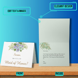 水彩画葉材01ブライダルパーティ提案折り畳み カード