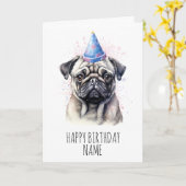 水彩画誕生日カード カード (黄色い花)