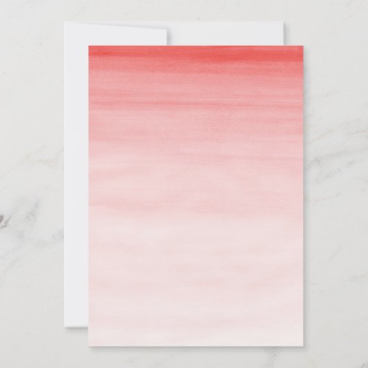 水彩画象の女の子のベビーシャワーの本 招待状 (裏面)