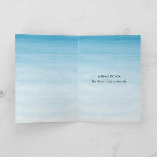 水彩画象の男の子のお祝い カード (内部)