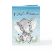 水彩画象の男の子のお祝い