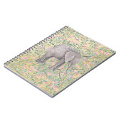 水彩画象の花の金ゴールドのグリッター ノートブック (左側)