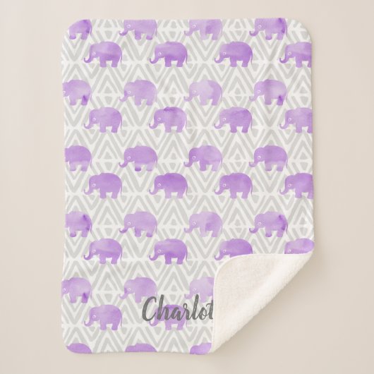 水彩画象のShiboriの原住民シェブロン シェルパブランケット (正面)