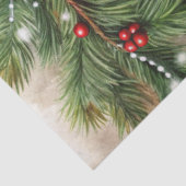 水彩画風の伝統的なクリスマスのティッシュペーパー 薄葉紙 (詳細)