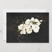 *~* 水彩画風の白いバラのブライダルシャワー ラスティック サンキューカード (裏面)