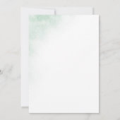 水彩画風グリーンのベイビーシャワー 招待状 (裏面)