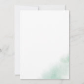 水彩画風グリーンエロープメントの受付案内 招待状 (裏面)