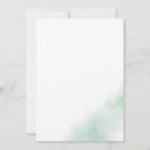 水彩画風グリーン | 結婚のご案内 招待状 (裏面)