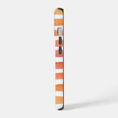 水彩画風ストライプ柄の晴れた日 iPhone 15ケース (左側面)