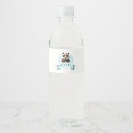 水彩画風パンダ ペットボトルラベル