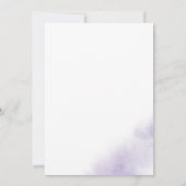 水彩画風パープルエロープメントの受付案内 招待状 (裏面)