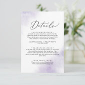 水彩画風パープルディテール封入カード エンクロージャーカード (スタンド正面)