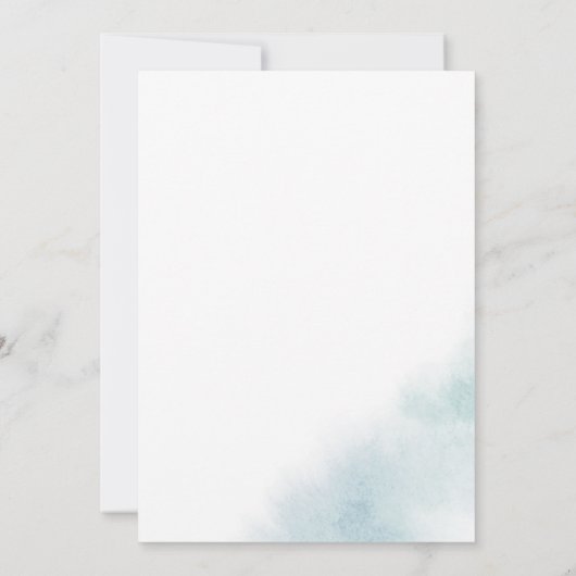 水彩画風ブルー結婚式披露宴 招待状 (裏面)