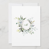 水彩画風ユーカリグリーン ブランシュ＆バブル 招待状 (裏面)