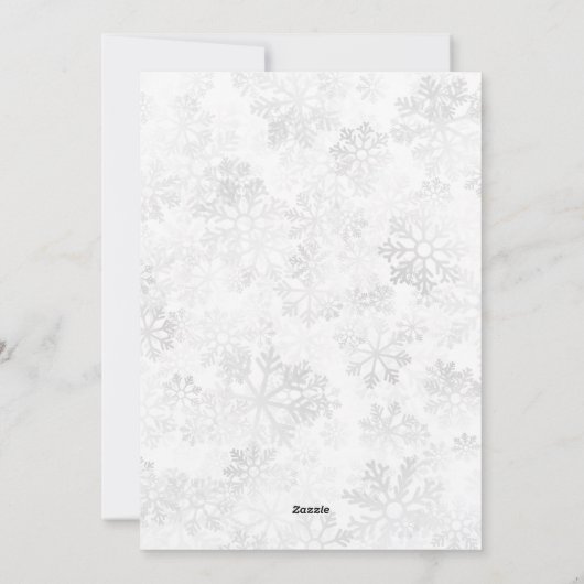 水彩画風抽象樹木と鹿 シーズンカード (裏面)