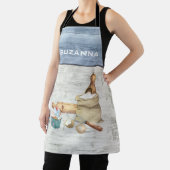 水彩画風 焼き菓子職人 オーダーメイド 焼き物用エプロン エプロン (インサイチュ)