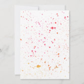 水彩画鮮やか術パーティー絵を描パーティー誕生日 招待状 (裏面)