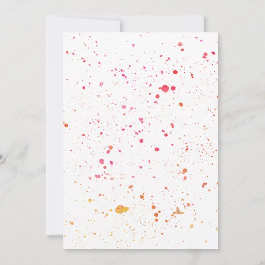 水彩画鮮やか術パーティー絵を描パーティー誕生日 招待状 (裏面)