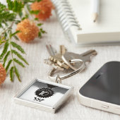 水彩画10年の従業員記念日のkeychain キーホルダー (側面)