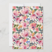 水彩画|の英国のバラは|感謝していしています サンキューカード (裏面)