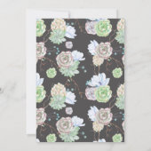 水彩画|のSucculents及び枝は|感謝していしています サンキューカード (裏面)