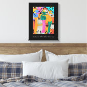 水彩画、アフリカアート、ジョイ素晴らしダンス キャンバスプリント (インサイチュ (寝室))