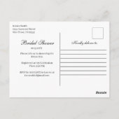 水彩画 ウェディングシャワー フォト 招待状 ポストカード (裏面)