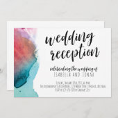 水彩画 ウェディング 受付のみ 招待状 (正面/裏面)