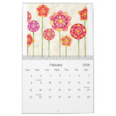 水彩画 カレンダー (2月 2026)
