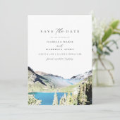 水彩画 グレシアー・ナショナルパーク Save the Date 招待状 (スタンド正面)
